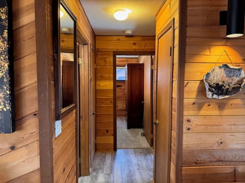 Top floor bedroom with views of the backyard