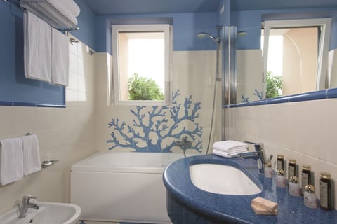 Executive Double or Twin Room, Terrace, Sea View | Bathroom | Hair dryer, slippers, bidet, towels