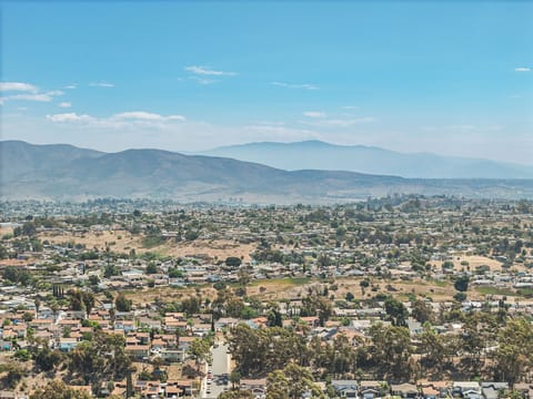 Mountains peeking out in the ditance