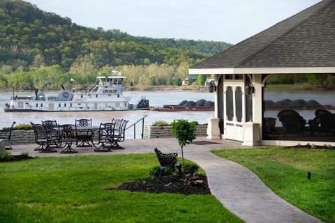 Outdoor banquet area