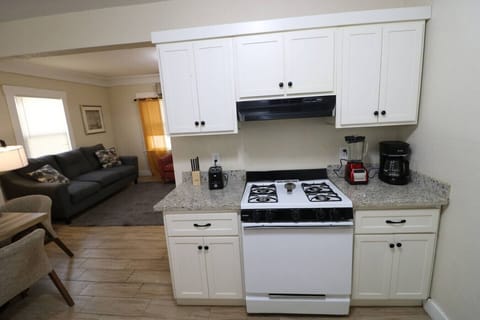 Kitchenwhite cabinetStove/Coffee Maker