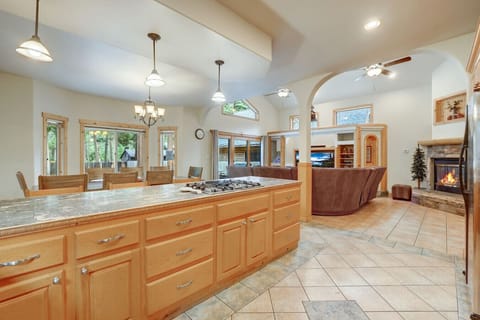Open concept fully stocked kitchen