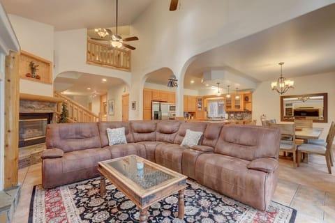 Living room with large comfy sofa