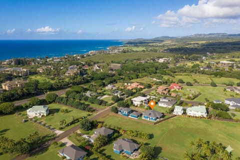 The house is located less than a mile from Kiahuna Beach in the Poipu Beach Estates Neighborhood