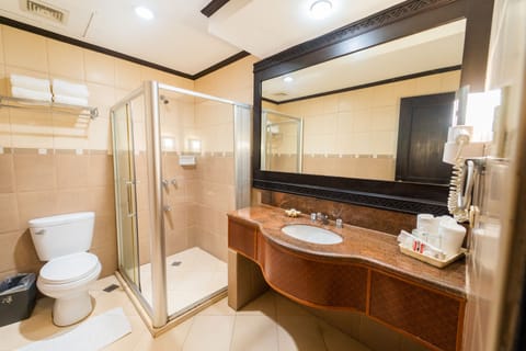 Superior Room | Bathroom | Shower, free toiletries, hair dryer, towels