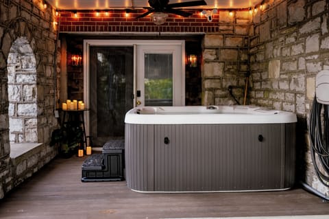 Soak in the hot tub after a long day of tours and adventures