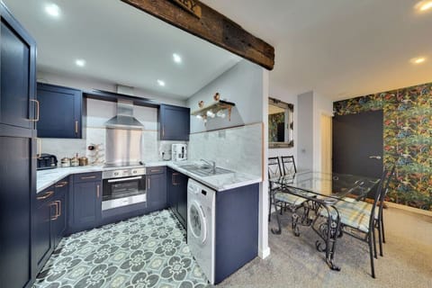 Kitchen and dining table ideal for meals or work