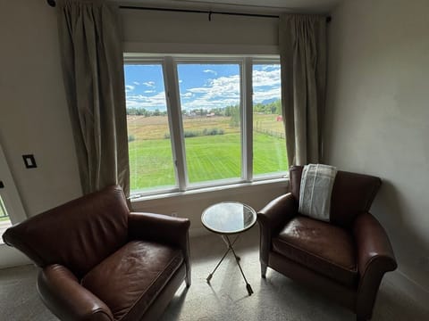Seating area in master bedroom