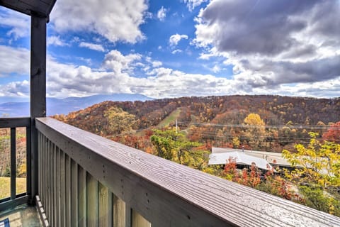 Enjoy the glorious fall leaves from your balcony!