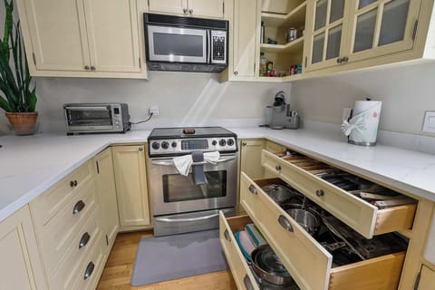 Pots, pan, utensils - all provided for you.