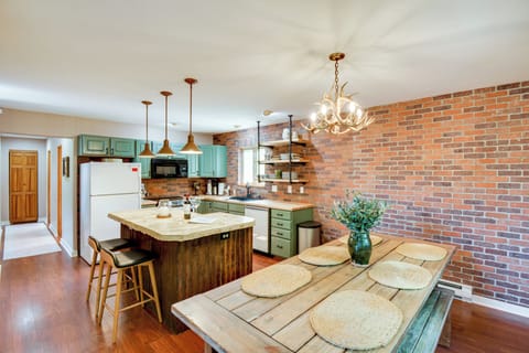 Kitchen & Dining Area | 1st Floor | Central Heat | Dishware & Flatware