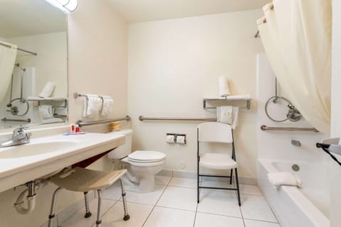 Room, 1 King Bed, Accessible, Non Smoking | Bathroom | Free toiletries, hair dryer, towels