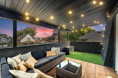 balcony adds charm and creates a multi level outdoor living experience