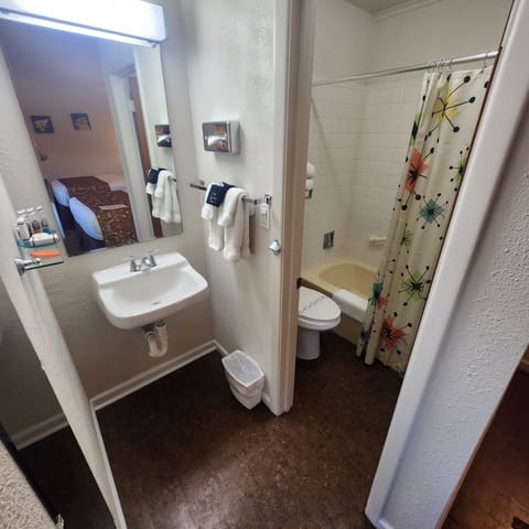 Standard Room, 2 Queen Beds, Non Smoking Pet Friendly | Bathroom | Free toiletries, hair dryer, towels, soap