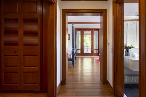 The first floor is home to three more bedrooms.
