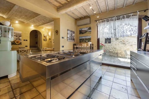 Kitchen, Interior Design, Flooring, Countertop, Ceiling, Furniture, Lighting, Floor, Room, Kitchen Appliance