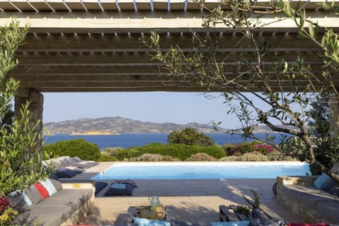 Salvia's lovely pool with its shaded lounge area.