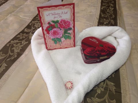 Free toiletries, towels