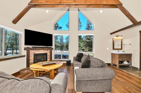 A sink sits outside the bathroom