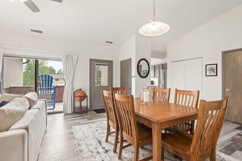 Dining room. Washer/dryer are in closet