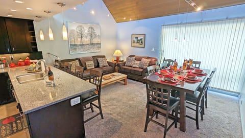 The Main Area with Living, Dining, and Kitchen