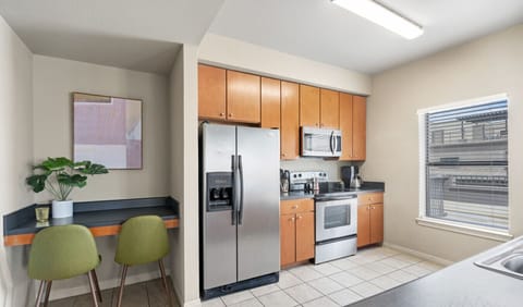 Large kitchen with office space