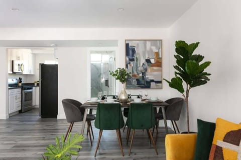 Elegant dining nook with seating for four, ideal for shared meals