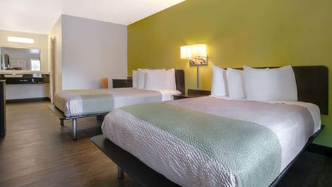 Deluxe Room, 2 Queen Beds, Non Smoking, Refrigerator & Microwave | Premium bedding, Select Comfort beds, desk, blackout drapes