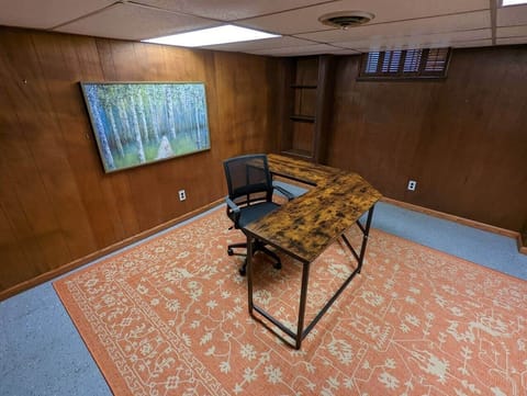 Just because you're on the go doesn't mean you have to leave your work behind (unless of course you want to!) You will have your own private workspace on the lower level of the property.