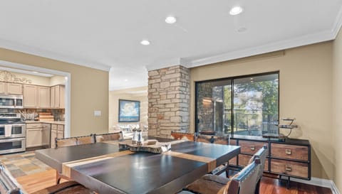 Gather round. This dining table seats eight and still leaves room for stories.