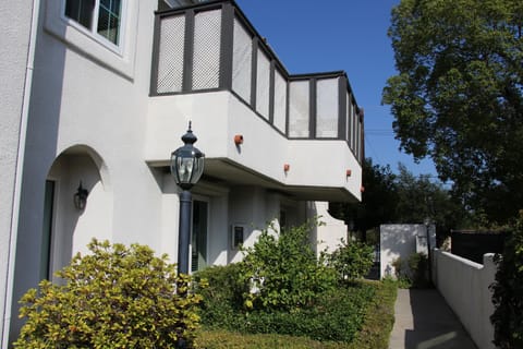 Side entry view with balconies.