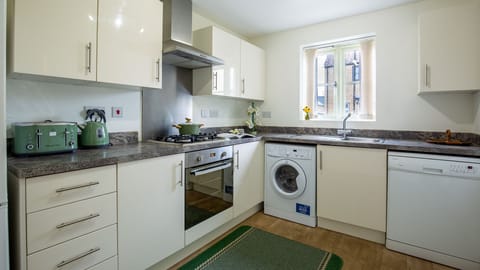 You'll find everything you need for preparing meals in the kitchen at the front of the house.