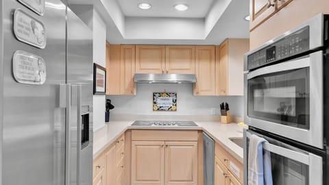 With modern appliances and sleek finishes...