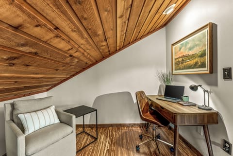 work desk in loft space