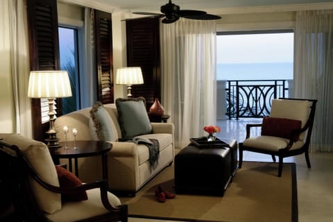 Grand Suite, 1 Bedroom, Oceanfront | Premium bedding, minibar, in-room safe, iron/ironing board