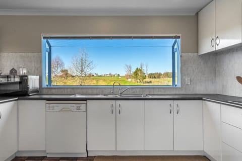 Kitchen with country views