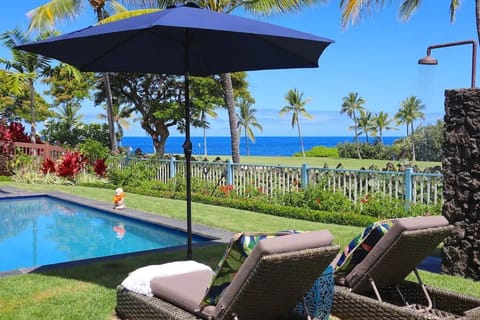 Your private oasis awaits featuring views of the sparkling ocean and golf course