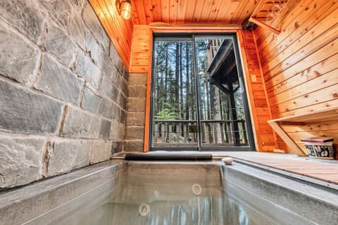 Private indoor hot tub