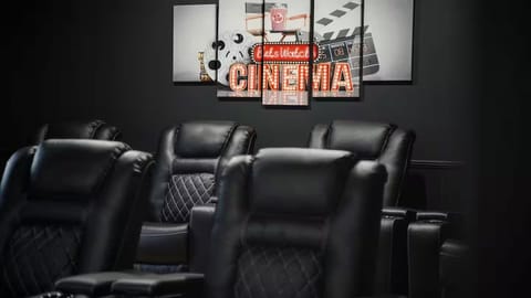 Recline, relax, and let the private cinema experience take over.
