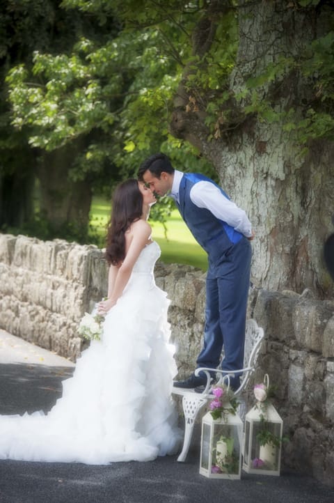 Outdoor wedding area