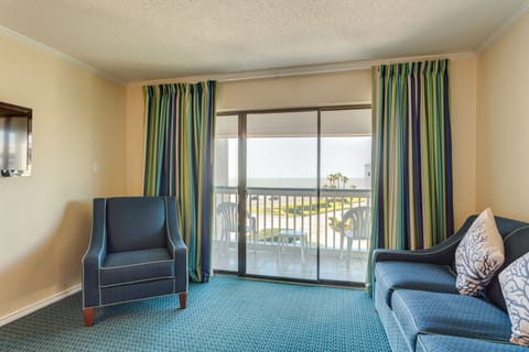 Suite, Kitchenette, Partial Ocean View | Living area | Flat-screen TV