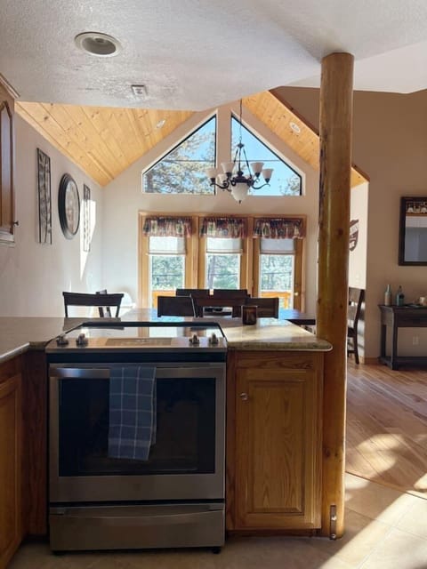 Open kitchen overlooking the dining area