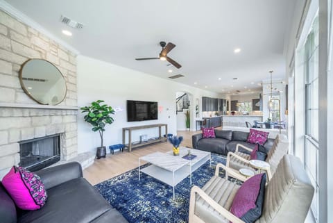 Meet the heart of the house. Our living room is all about big laughs, comfy naps, and the kind of downtime that makes vacations unforgettable.