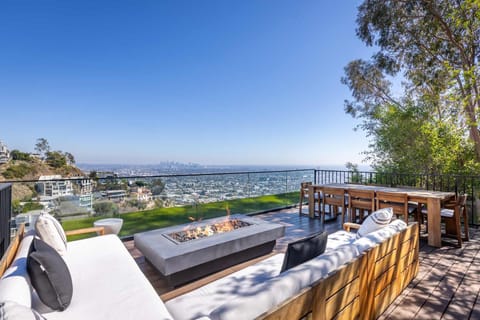 Rooftop with Fire Pit and lots of Seating Options