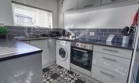 A large kitchenette.