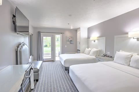 Deluxe Room, 2 Queen Beds | Premium bedding, iron/ironing board, free WiFi, bed sheets