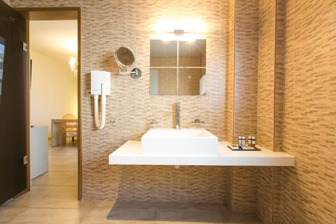 Premium Double or Twin Room | Bathroom | Free toiletries, hair dryer, slippers, towels