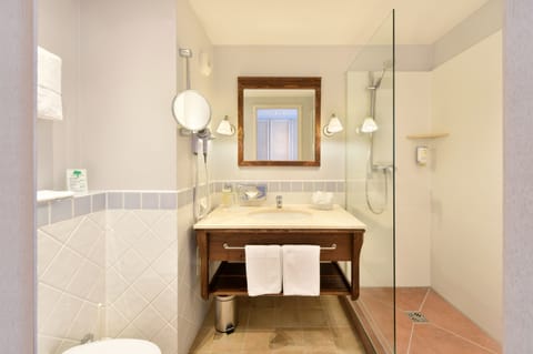 Free toiletries, hair dryer, bathrobes, slippers