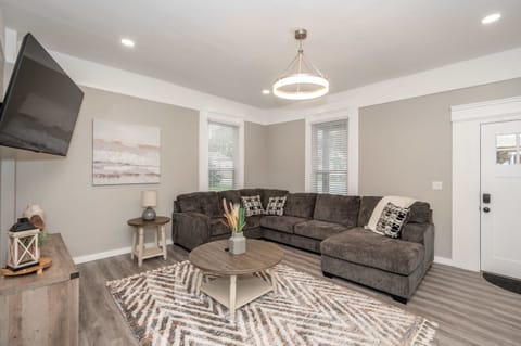 Stream your favorites on the living room’s smart TV after a day out on the town​