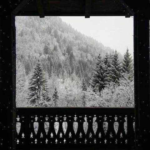 Balcony view in winter